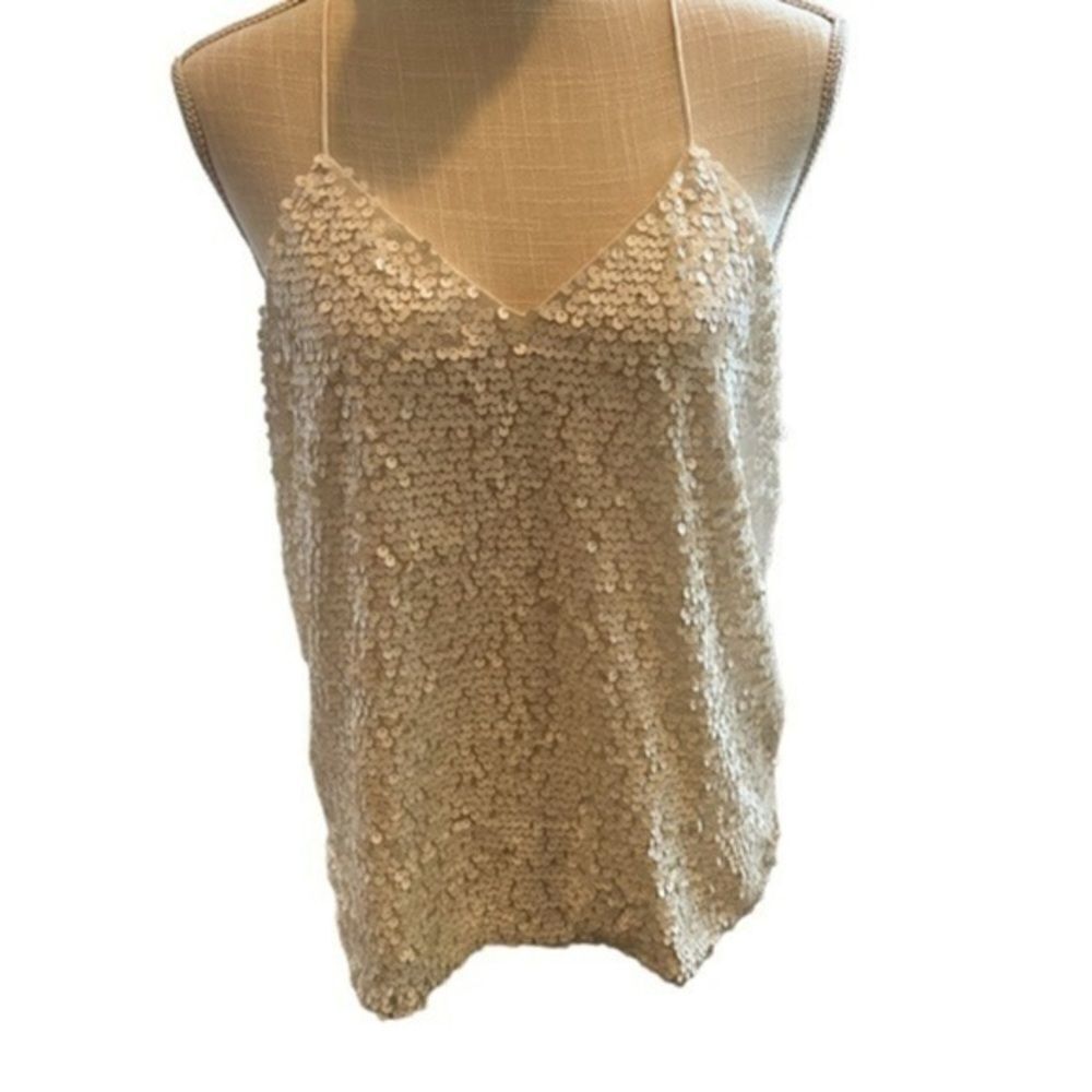 Gorgeous White Tibi Sequence Top Great Condition … - image 4